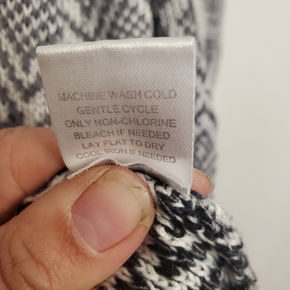 Absolutely Famous Cardigan Knitted Open Front Waterfall Pink Gray Crem Lace XL - Picture 12 of 13